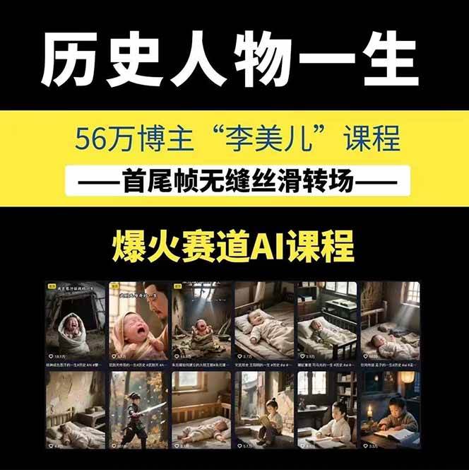 图片[1]-AI历史人物短视频创作，含IP打造、首尾帧无缝转场、智能体视频制作等核心教学内容-创客传媒
