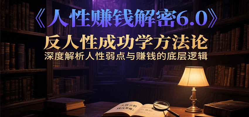 图片[1]-人性赚钱解密6.0，反人性成功学方法论，深度解析人性弱点与赚钱的底层逻辑-创客传媒