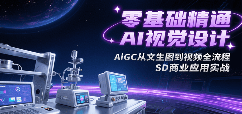 图片[1]-零基础精通AI视觉设计，AiGC从文生图到视频全流程，SD商业应用实战-创客传媒
