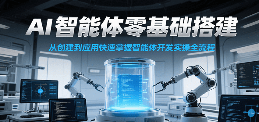 图片[1]-AI智能体零基础搭建实操课，从创建到应用快速掌握智能体开发全流程！-创客传媒