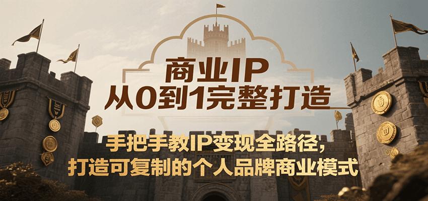 图片[1]-商业IP从0到1完整打造，手把手教IP变现全路径，打造可复制的个人品牌商业模式-创客传媒
