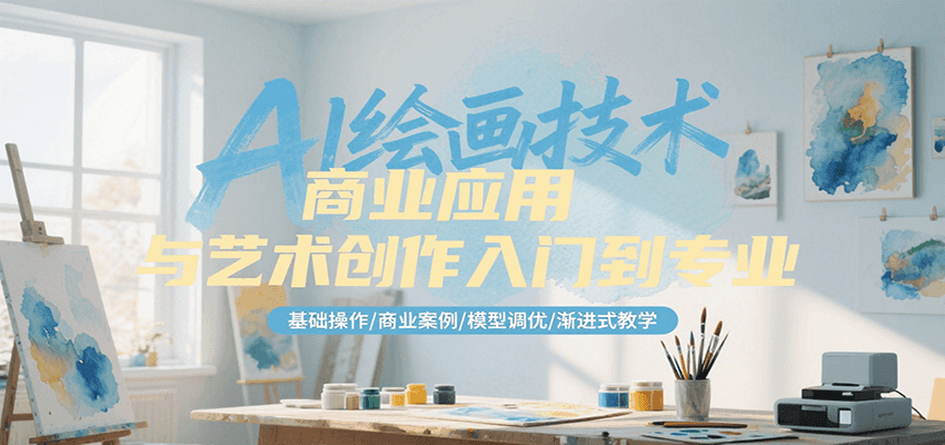 图片[1]-AI绘画技术商业应用与艺术创作入门到专业，基础操作/商业案例/模型调优/渐进式教学-创客传媒