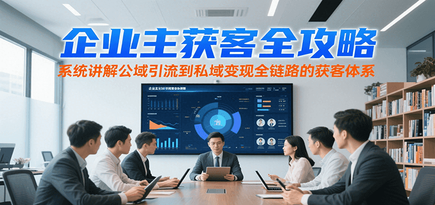 图片[1]-企业主获客全攻略，系统讲解公域引流到私域变现全链路的获客体系-创客传媒