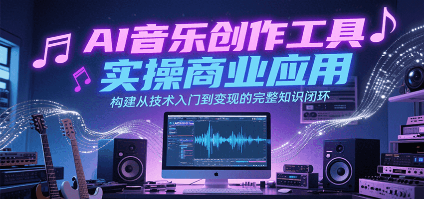 图片[1]-AI音乐创作工具实操商业应用，构建从技术入门到变现的完整知识闭环-创客传媒