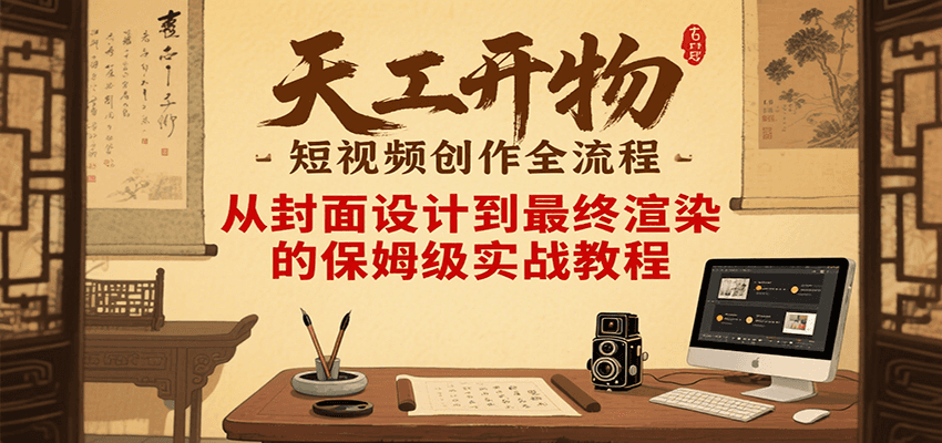 图片[1]-天工开物短视频创作全流程，从封面设计到最终渲染的保姆级实战教程-创客传媒