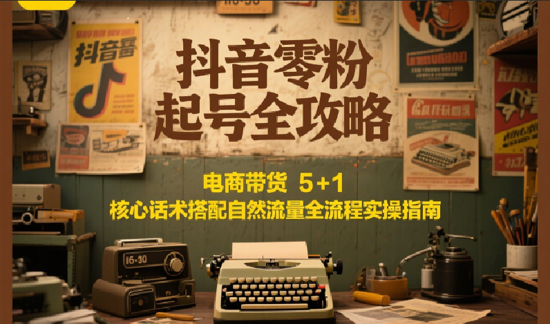 图片[1]-抖音零粉起号全攻略：电商带货 5+1 核心话术搭配自然流量全流程实操指南-创客传媒